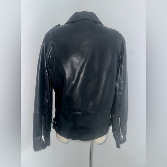 Zara: Black Faux Leather Jacket - Picture 3 of 6